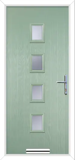 Wellow 4 Composite Front Door Carwell Green