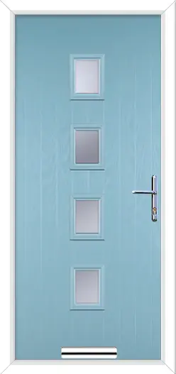 Wellow 4 Composite Front Door  Duck Egg Blue