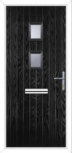 Wellow 2 Composite Front Door Black Brown