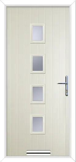 Wellow 4 Composite Front Door  Creem