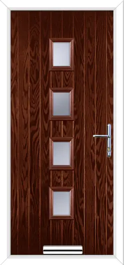 Wellow 4 Composite Front Door Cherry