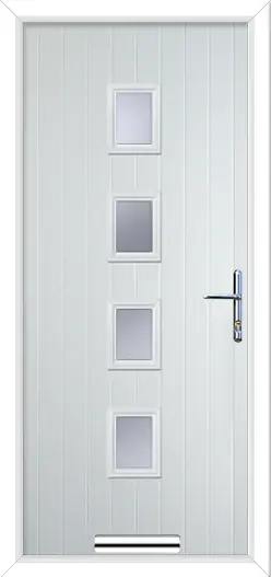 Wellow 4 Composite Front Door White