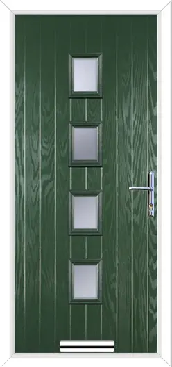 Wellow 4 Composite Front Door Green